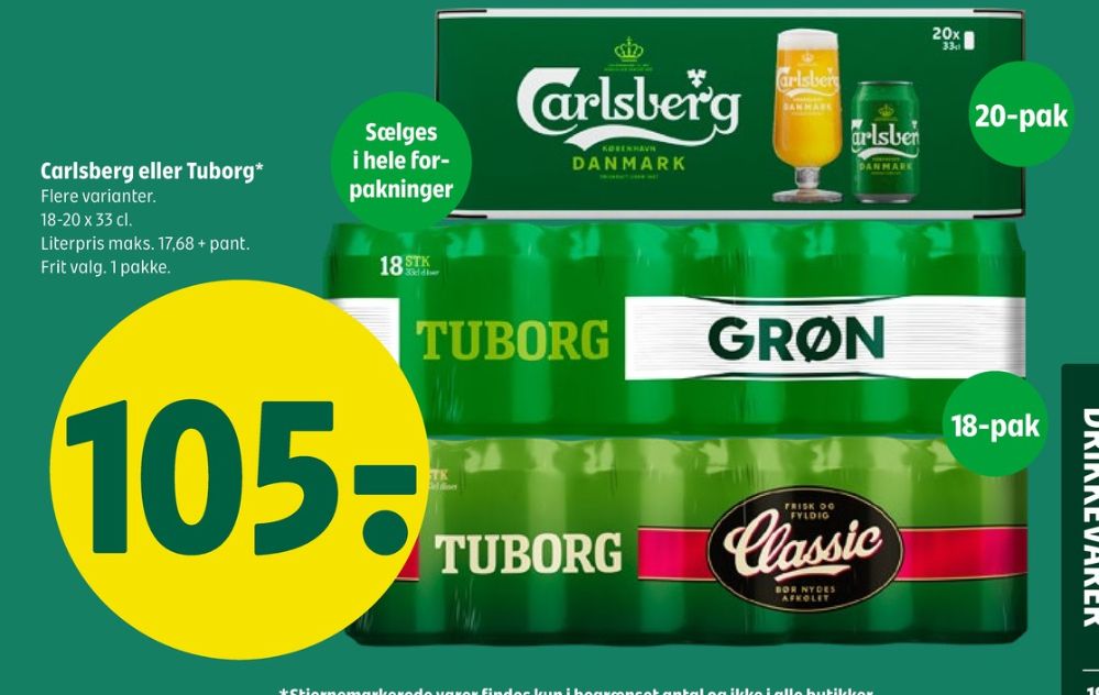 Tuborg Grøn, Øl 18 pk.
