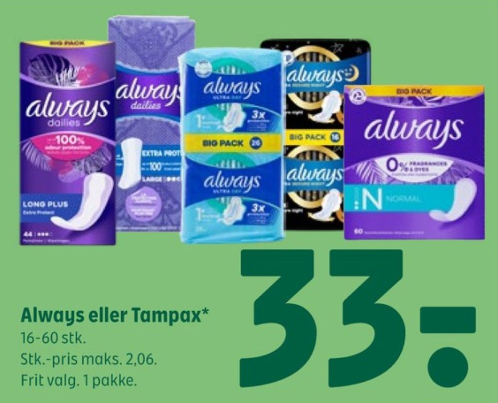 Tampax, Tamponer