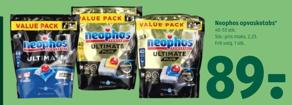 Neophos, Maskinopvask-tabs