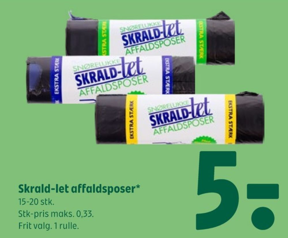 Skrald-let, Affaldsposer