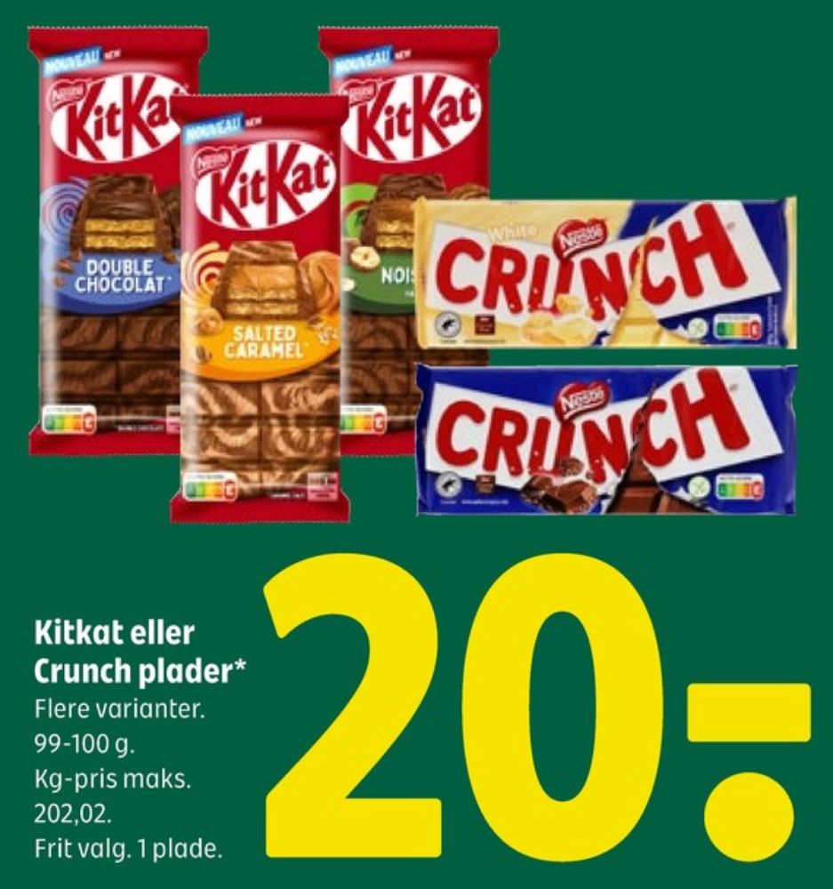 Crunch, Chokoladeplade 