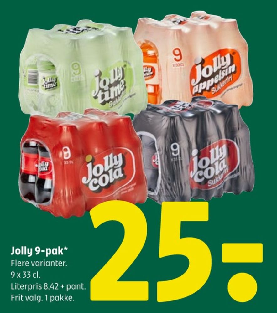 Jolly Cola Sukkerfri, Cola 9 pk.