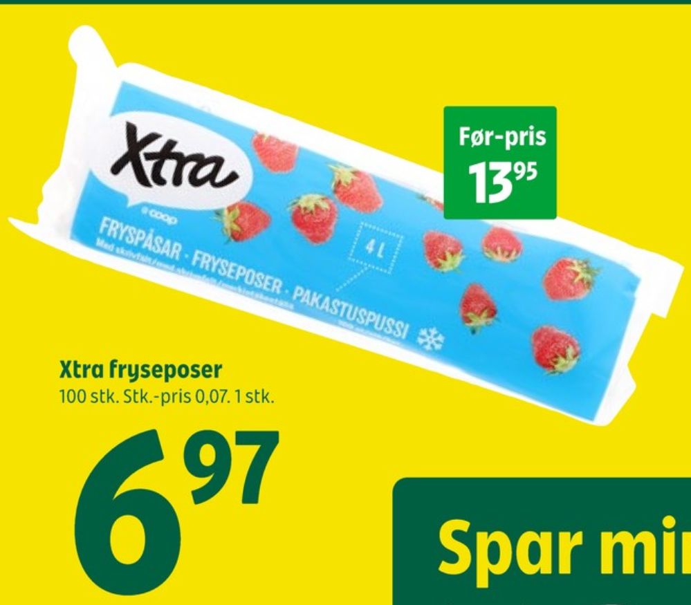 Xtra, Husholdningsposer Fryse 4L