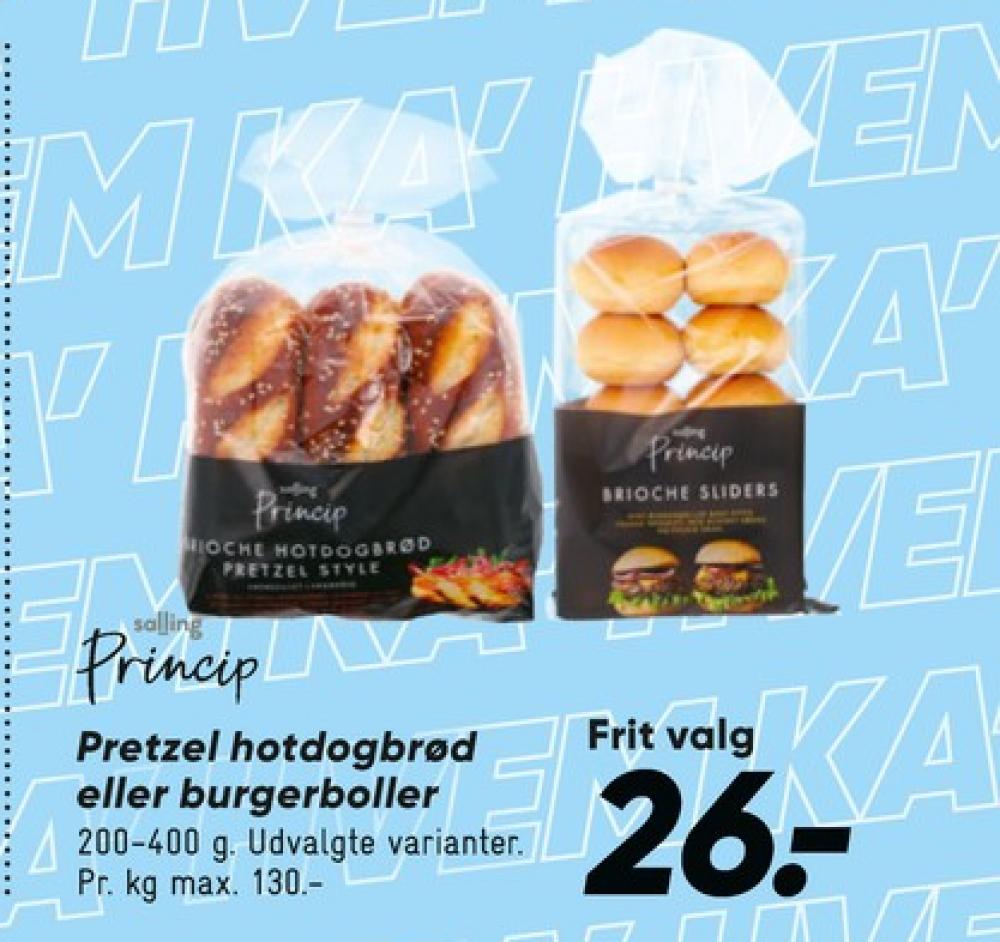 Salling Princip, Brioche Hotdogbrød Pretzel Style