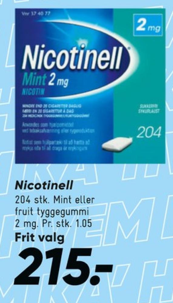 Nicotinell, Nikotintyggegummi