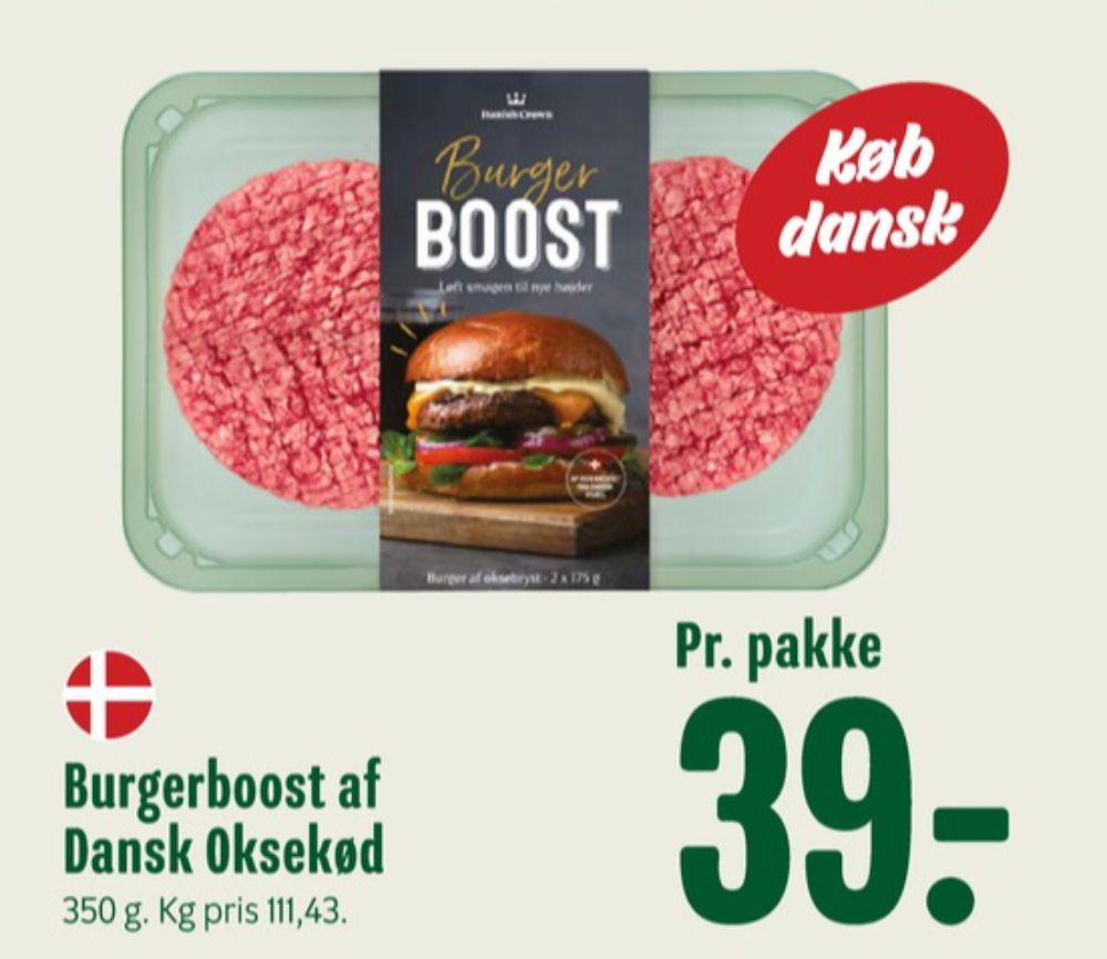 Danish Crown Burger Boost, Hakkebøffer