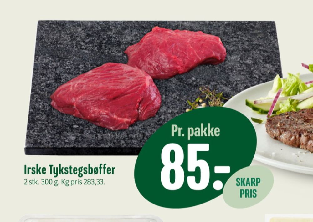 Oksetykstegsbøffer