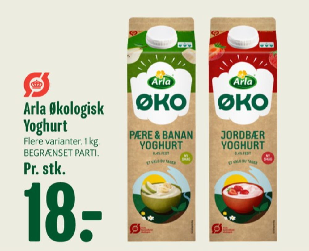 Arla ØKO, Pære & Banan Yoghurt 