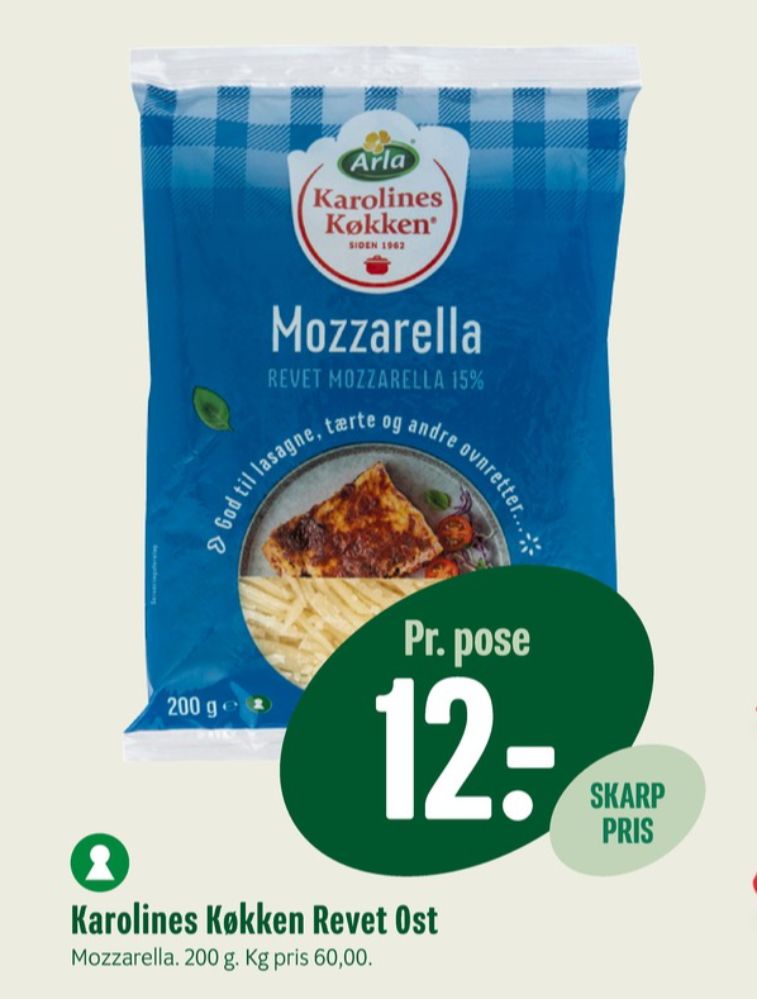 Karolines, Revet ost Mozzarella