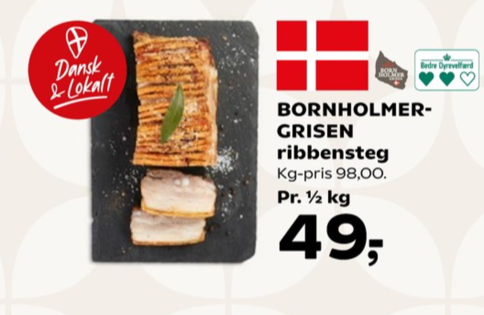 Bornholmergrisen, Ribbensteg