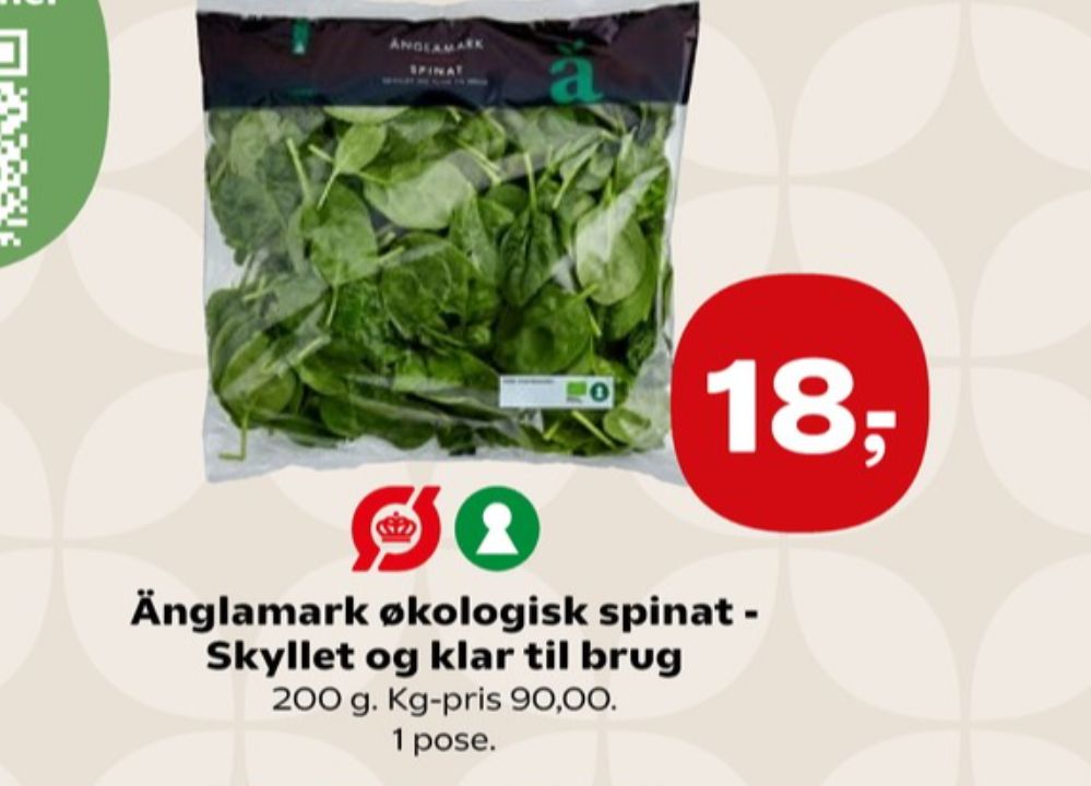 Änglamark, Spinat
