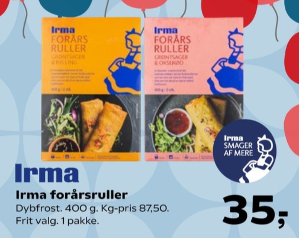 Irmas, Forårsruller Grøntsager & Kylling