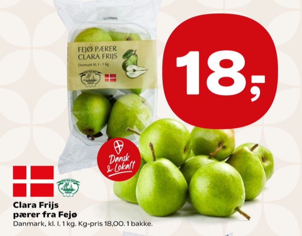 Fejø Dansk Kernefrugt, Pærer