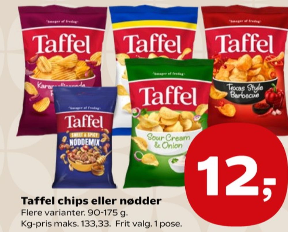 Taffel, Karamelliserede Rødløg Chips