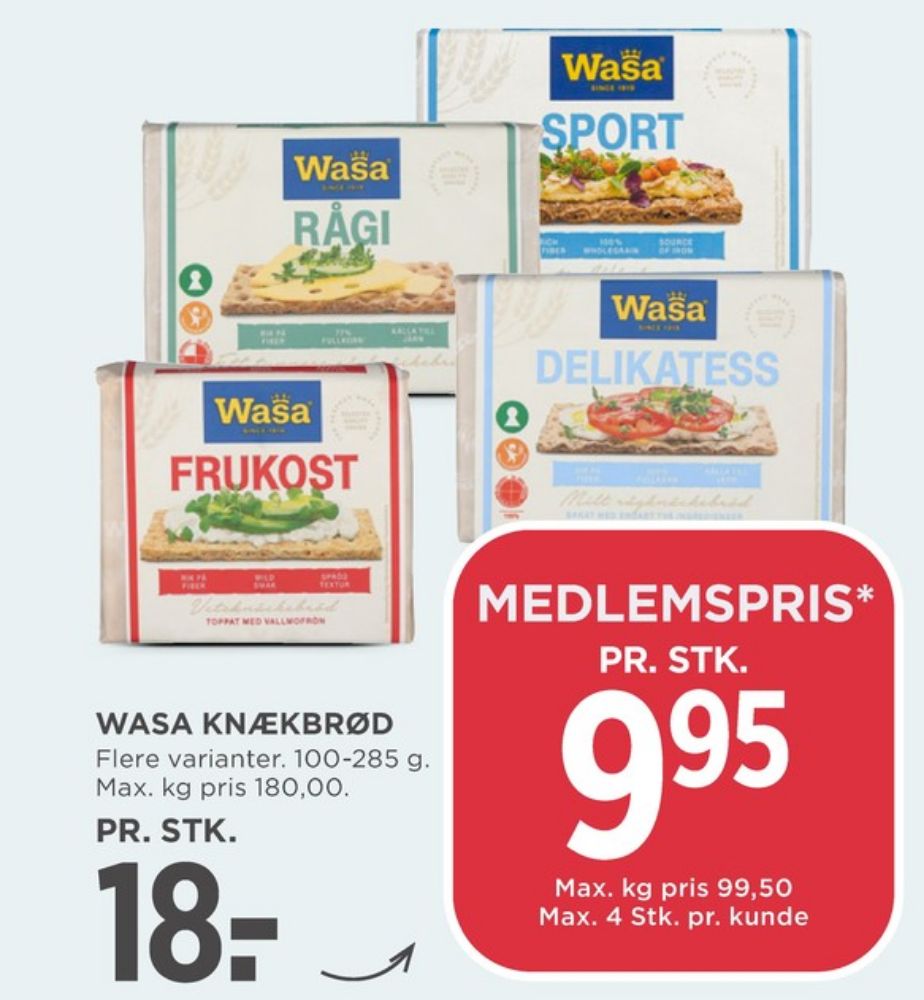 Wasa, Frukost knækbrød