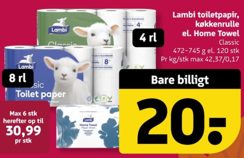 Lambi Classic, Toiletpapir