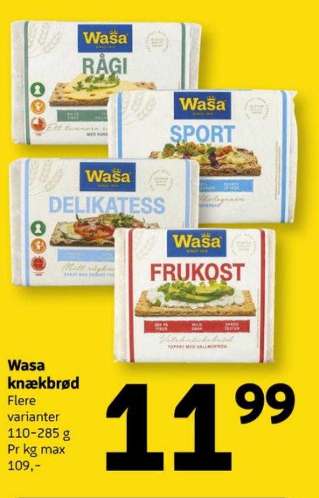 Wasa, Frukost knækbrød