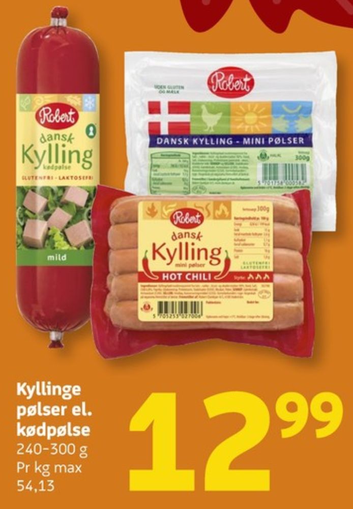 Robert, Kyllingepølser Mini Chili