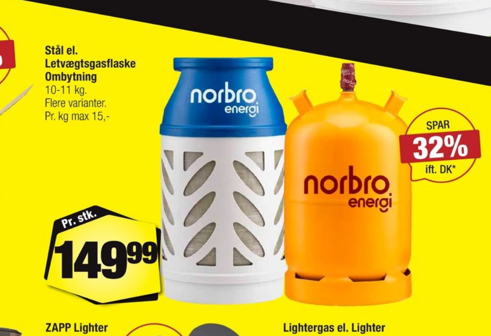 Norbro, Gasflaske