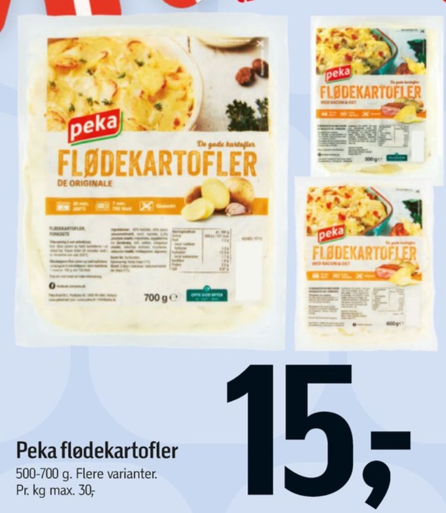 Peka, Flødekartofler med peberfrugt