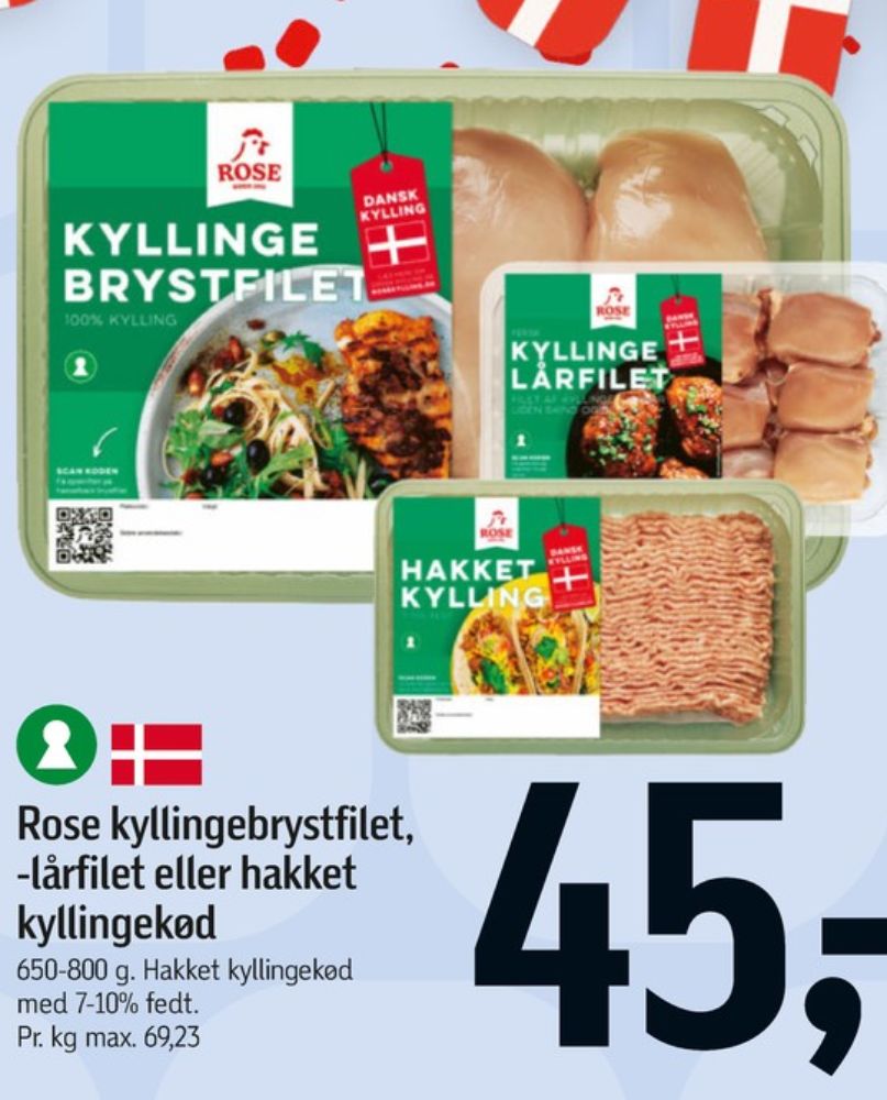 Rose, Kyllingebrystfilet