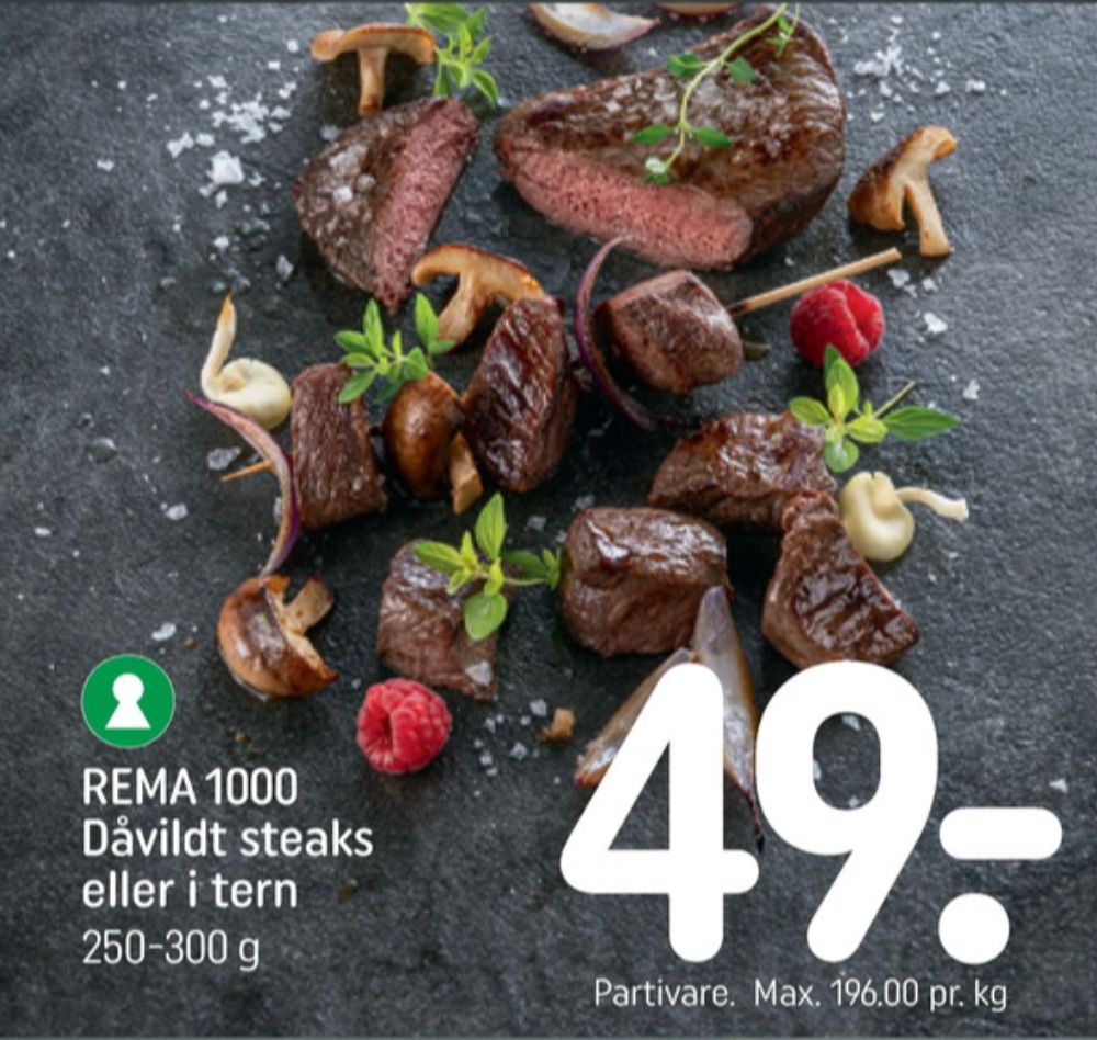Rema 1000, Dådyrtern