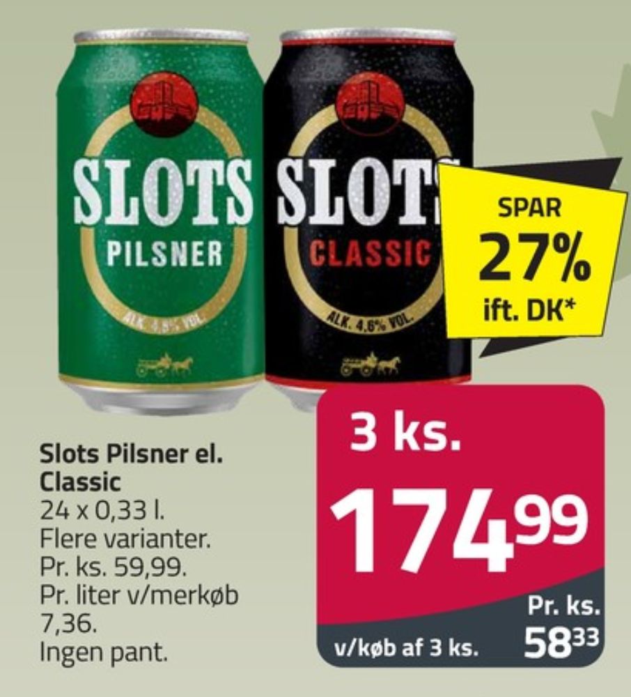 Slots Pilsner, Øl 24 pk.