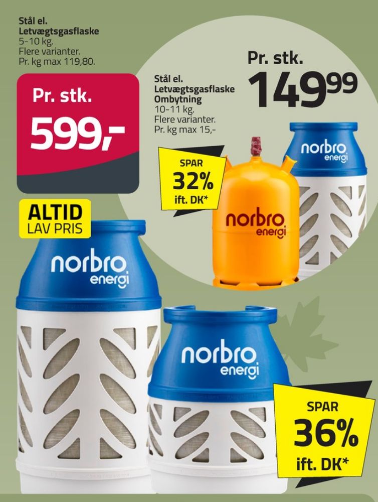 Norbro, Gasflaske