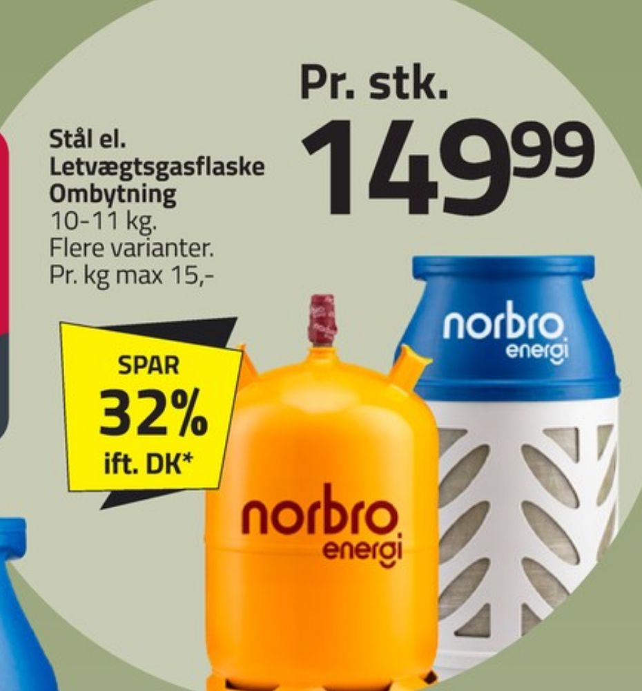 Norbro, Gasflaske