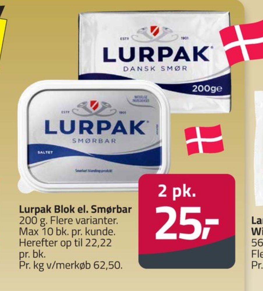 Lurpak, Smørbar