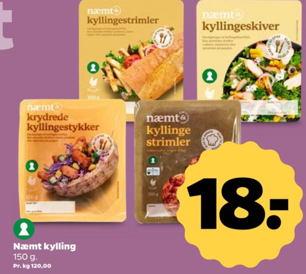 Næmt, Kyllingestrimler