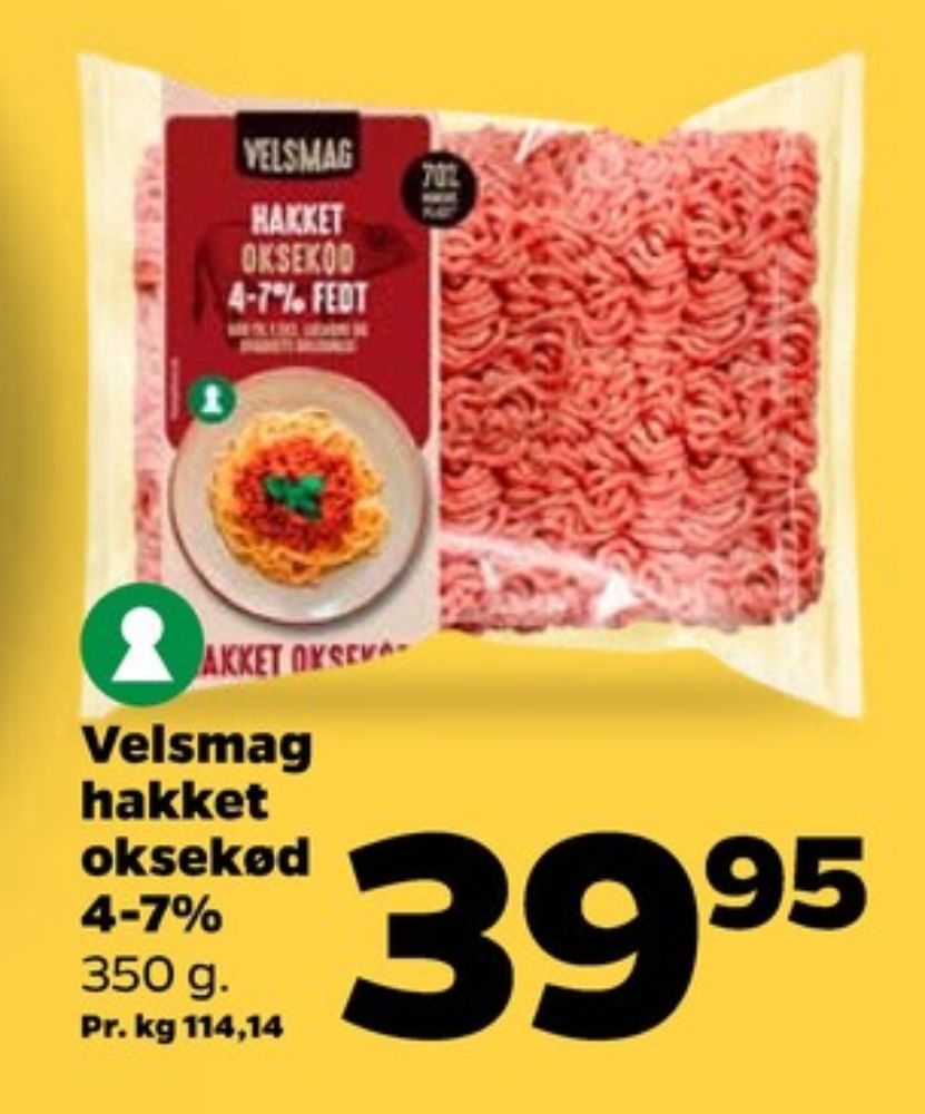 Velsmag, Hakket oksekød 4-7%