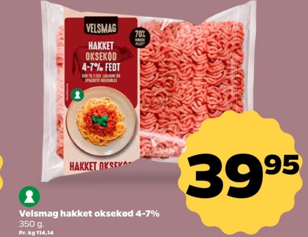 Velsmag, Hakket oksekød 4-7%