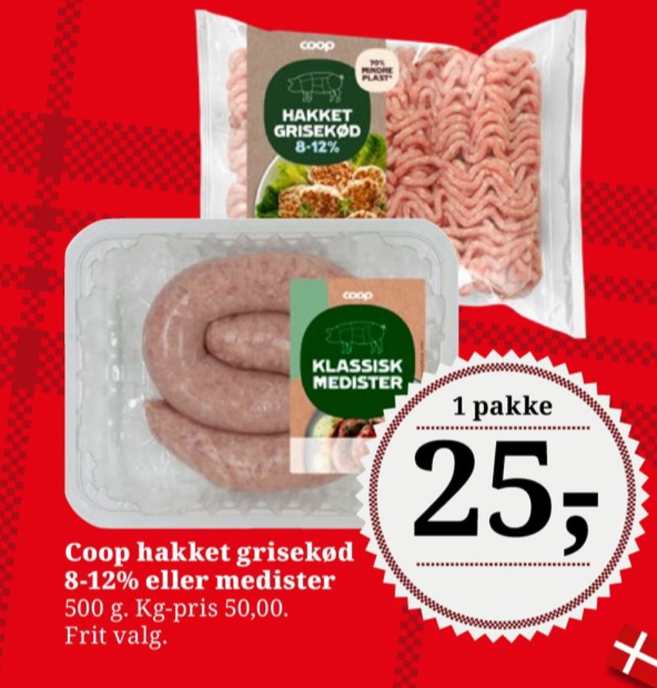 Coop, Hakket grisekød 8-12%