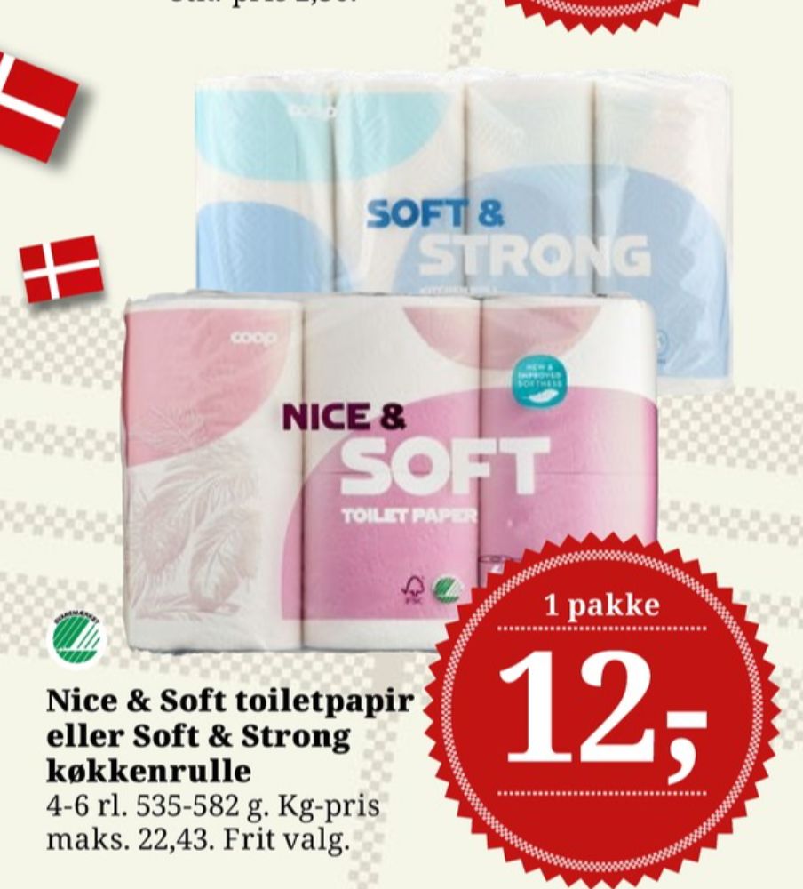 Coop Nice & Soft, Toiletpapir