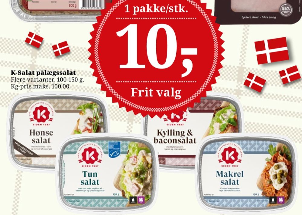 K-salat, Kylling & Baconsalat