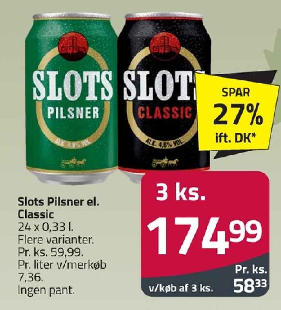 Slots Pilsner, Øl 24 pk.