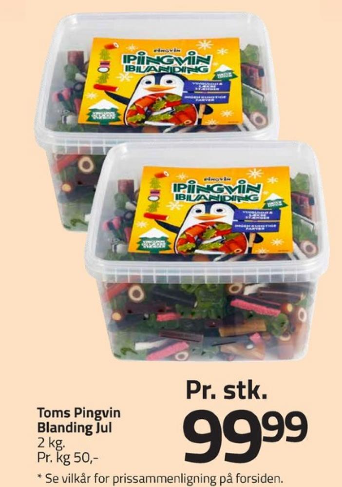 Toms Pingvin Blanding, Slikbøtter