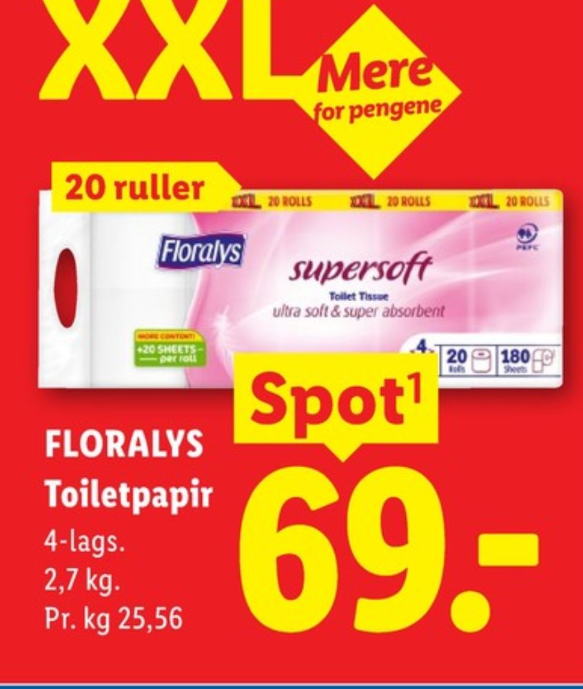 Floralys, Toiletpapir