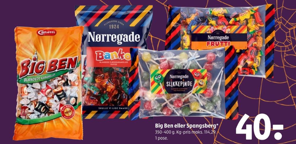 Nørregade Frutti Blandede  Karameller, Karameller