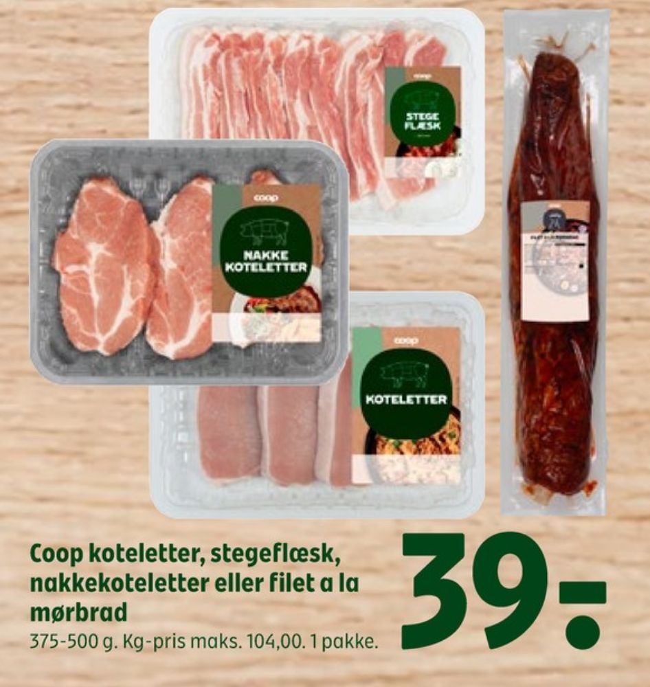 Coop, Nakkekoteletter