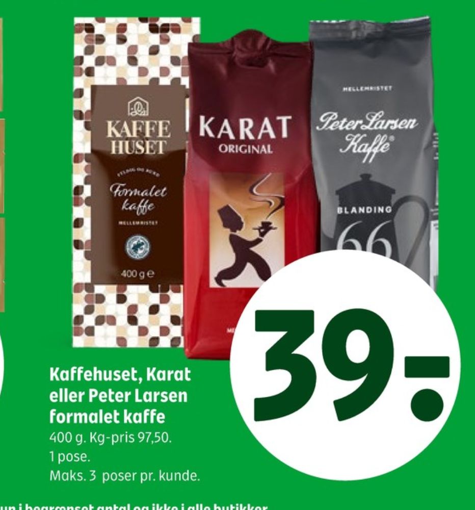 Peter Larsen Blanding 66, Kaffe Formalet