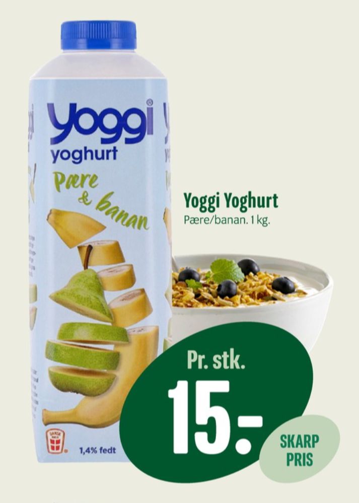 Yoggi, Pære & Banan Yoghurt 