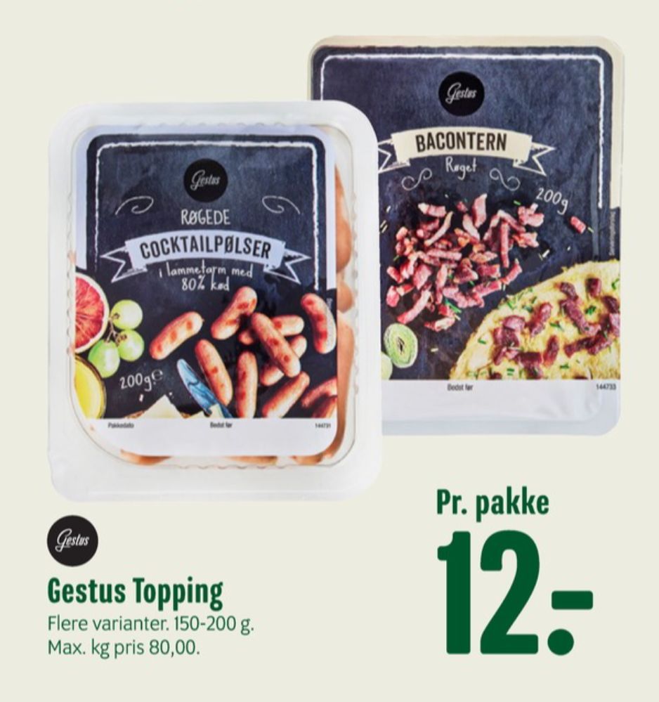 Gestus, Cocktailpølser