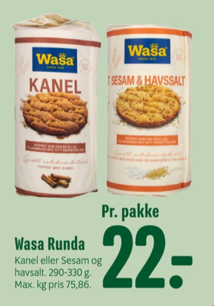 Wasa, Kanel knækbrød
