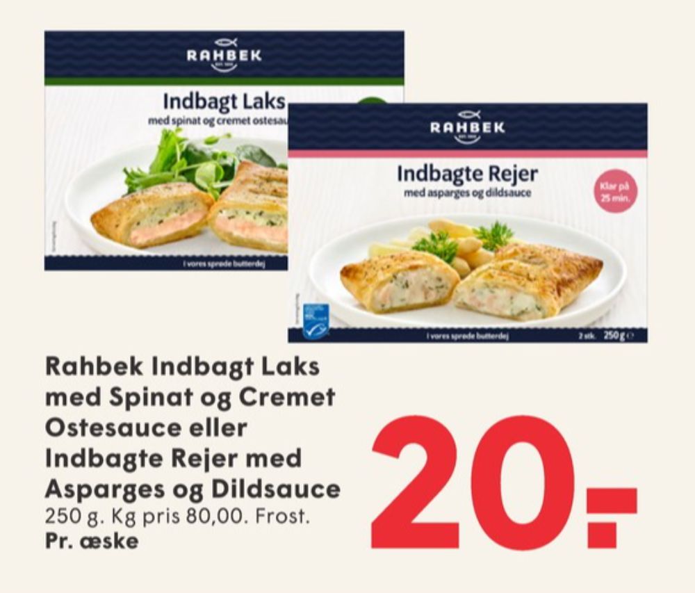 Rahbek, Indbagte Rejer med Asparges og Dildsauce