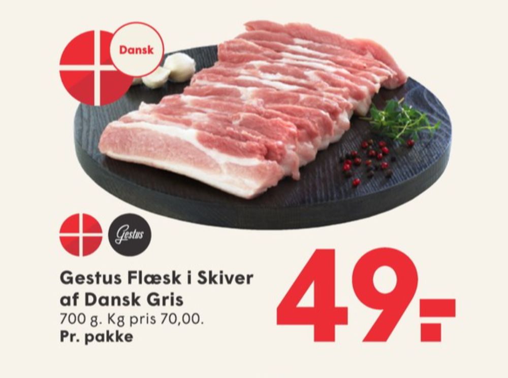 Gestus, Flæsk i skiver