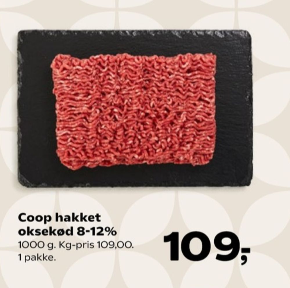 Coop, Hakket grisekød 8-12%