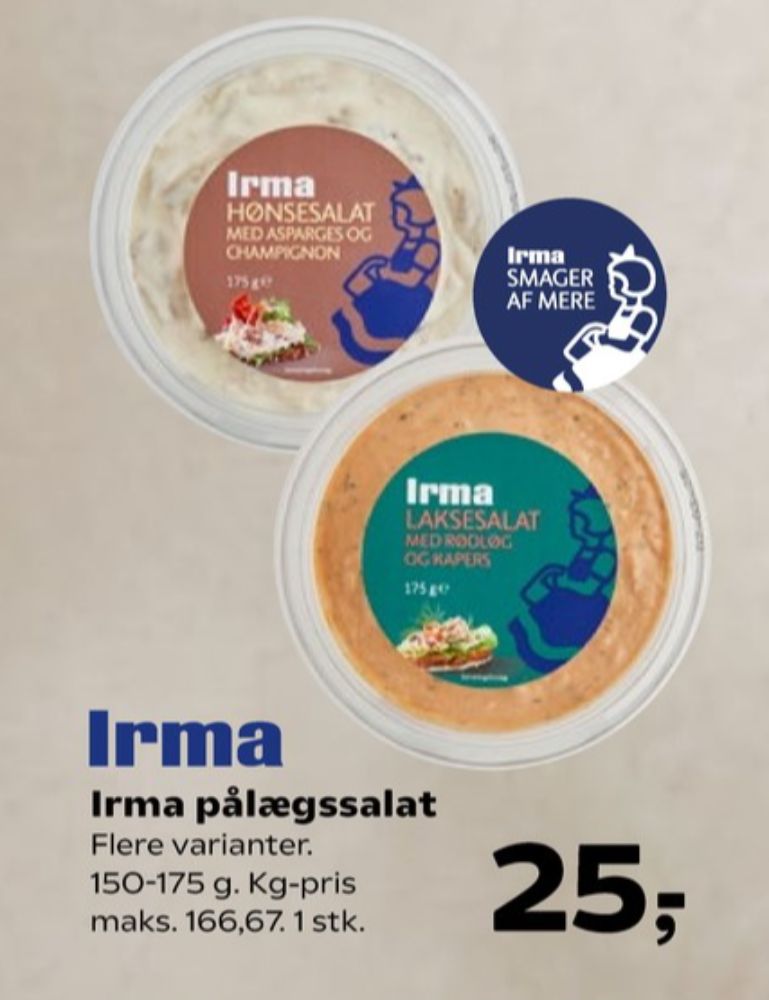 Irmas, Hønsesalat med Asparges og Champignon