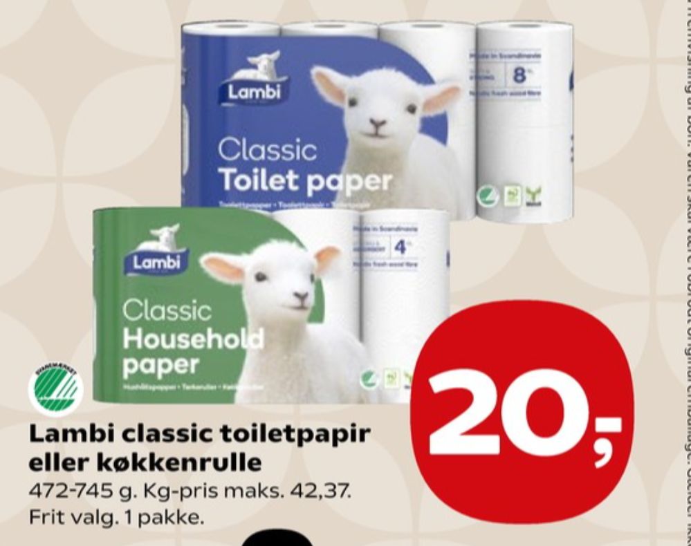 Lambi Classic, Toiletpapir